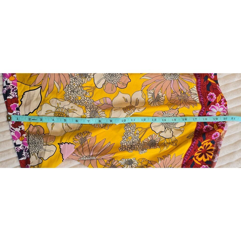 Anthropologie Floral Vibrant Cropped Tie Front Kimono - Picture 11 of 12